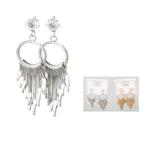 ER 1117 Tassel Metal Girolle Earrings