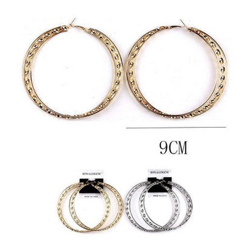 YER-7831 Twist Triple Hoop Earrings