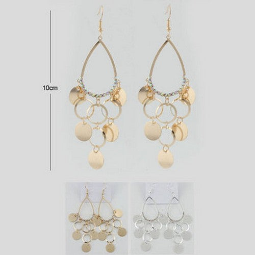 ACR 1513 Metal Ring Chandelier Earring