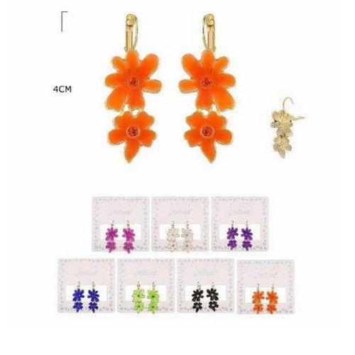 ERH-5157K Enamel Flower Earring