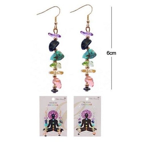 JAE-43715ASST The Seven Chakras Srop Earrings