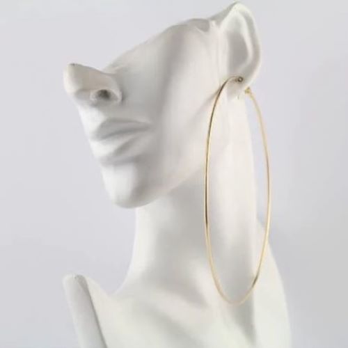 ELE6825G Gold Hoop Earrings 120mm