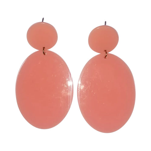 Small Oval Earring Pink