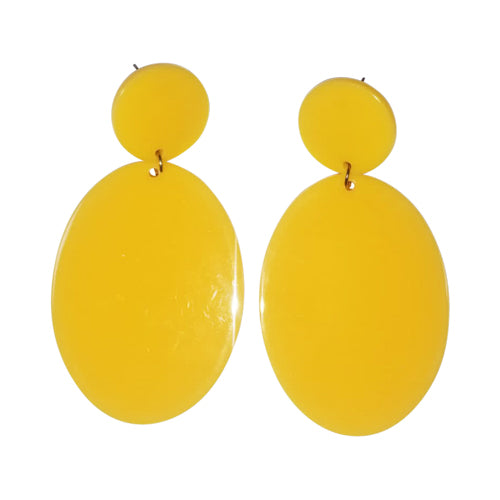 Small Oval Earring Yellow