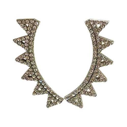 Rhinestone Spike Earring in Silver