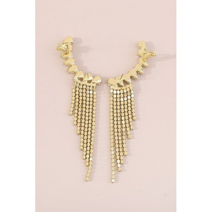 Rhinestone Chain Ear Cuff