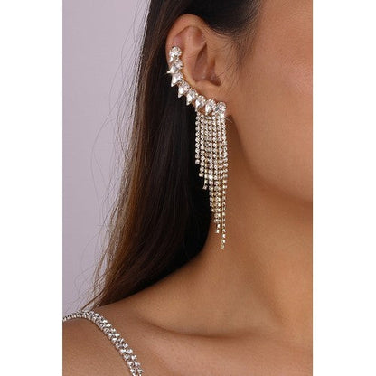 E10434 Rhinestone Chain Ear Cuff