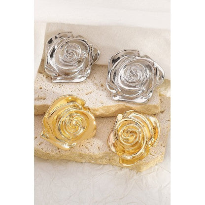 E12835 Rose Large Stopper Stud Earring