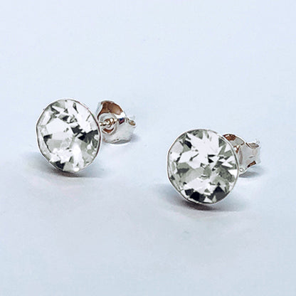Crystal Stopper Studs in Clear