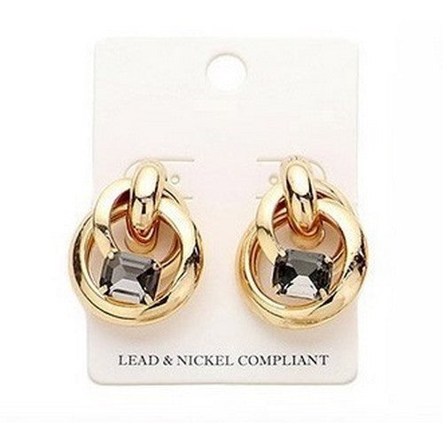 PKE5203 Chunky Ring Gen Earring in Grey