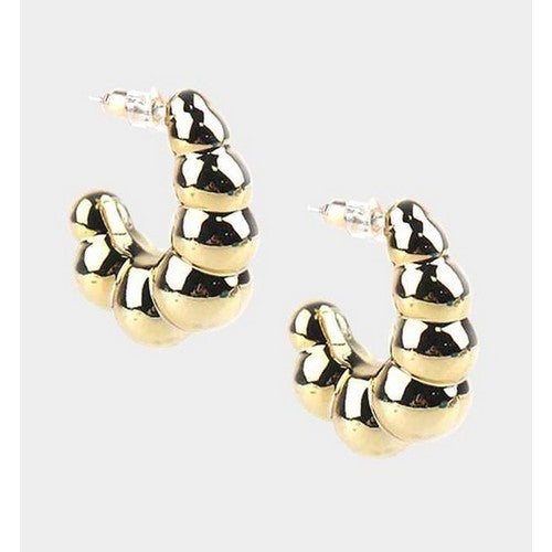 PKE6828 Bubble Hoop Earrings in Gold