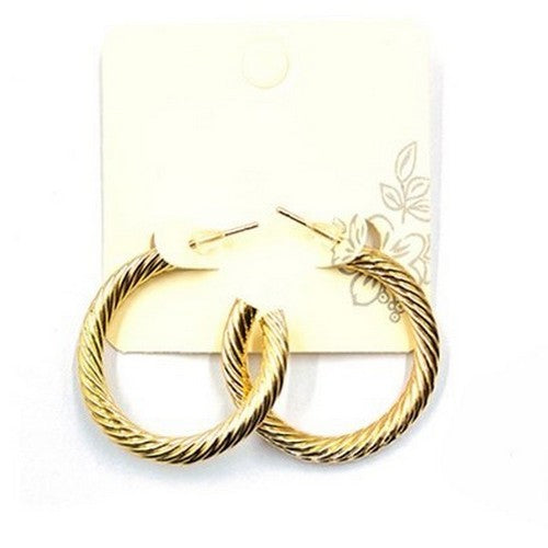 PKE9481 Textured Hoop Earrings in Gold