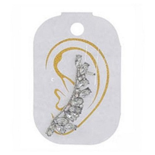 PKE9962 Marquise Cluster Ear Cuffs in Silver