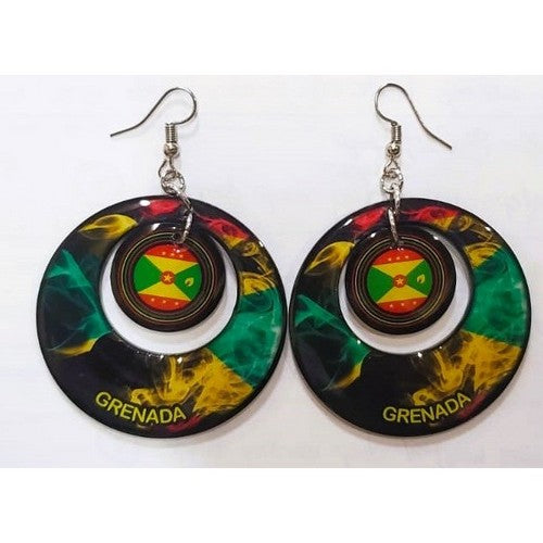 Grenada 2 Ring Smoke Pattern Earring