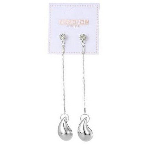 AER 1500 Dangle Tear Drop Earrings in Silver