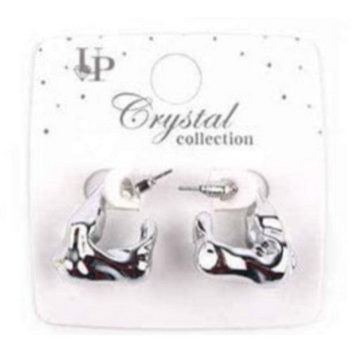 MER-6849GS Solder Hoop Earrings in Silver