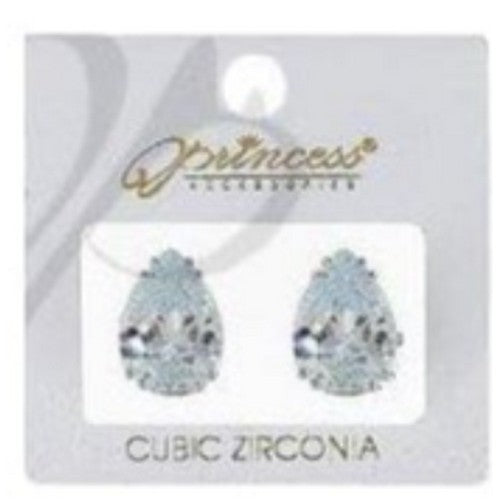 ES-50035GS Large Marquise Cubic Zirconia Stoppers in Silver