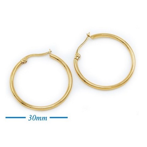 Lux Lux Stainless Steel Hoop Earrings in 18K Gold Dip