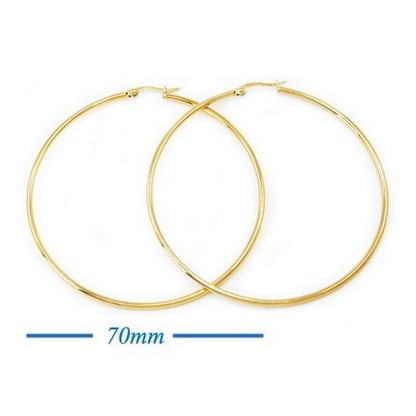 Lux Lux Stainless Steel Hoop Earrings in 18K Gold Dip