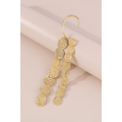 Coins Single Cuff Earring in Gold