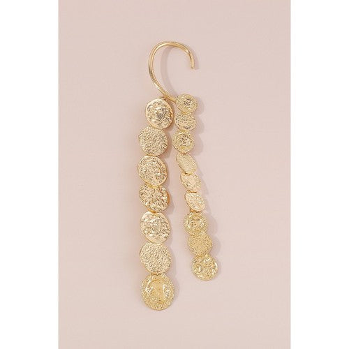 Coins Single Cuff Earring in Gold