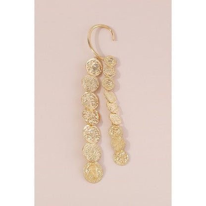 Coins Single Cuff Earring in Gold