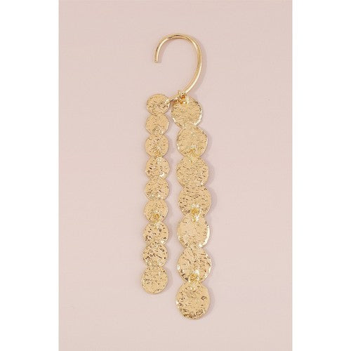 Coins Single Cuff Earring in Gold