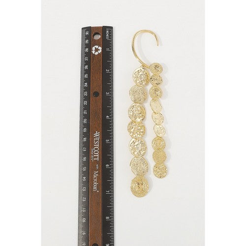 Coins Single Cuff Earring in Gold