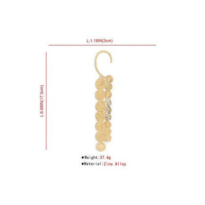 Coins Single Cuff Earring in Gold