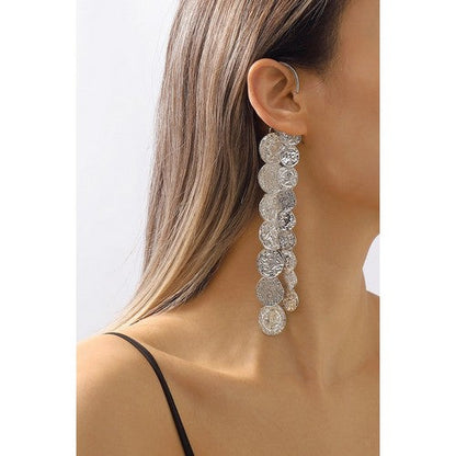 Coins Single Cuff Earring in Silver