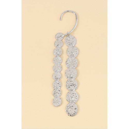 Coins Single Cuff Earring in Silver