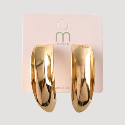 Valley Crescent Earring in Gold