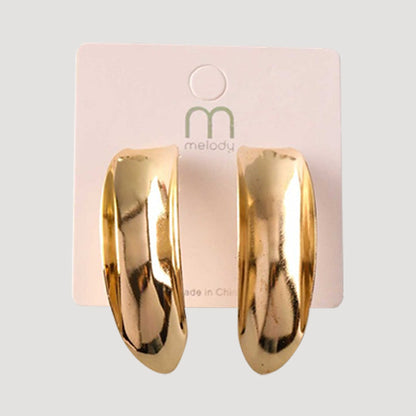 Valley Crescent Earring in Gold