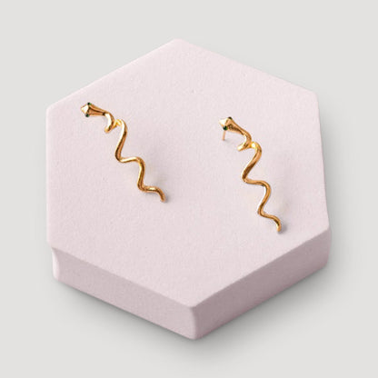 Snake Twist Post Earring in Gold