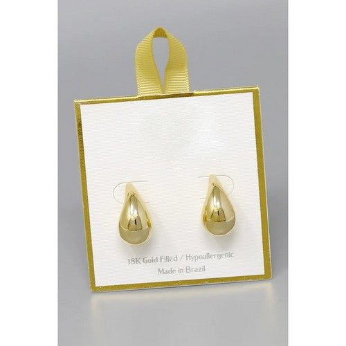 126678 18K Gold Filled Teardrop Earrings in Gold