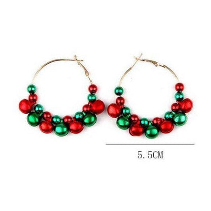 Jingle Bells Hoop Earrings in Silver