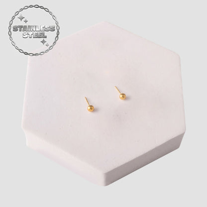 Stainless Steel & Enamel Star 3pc Earring Set in Black & Gold