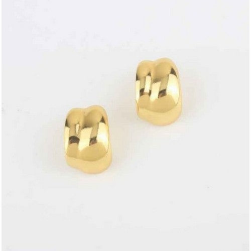 ERE3106 Stainless Steel Bold Folded Wrap Earring in Gold