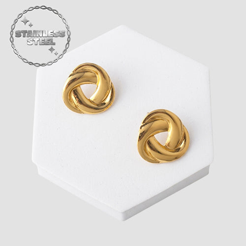 Stainless Steel Celtic Knot Earring in Gold