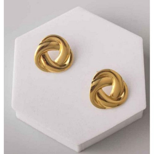 ERES0159 Stainless Steel Celtic Knot Earring in Gold