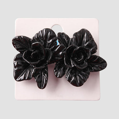 Rose Blossom Earring in Black