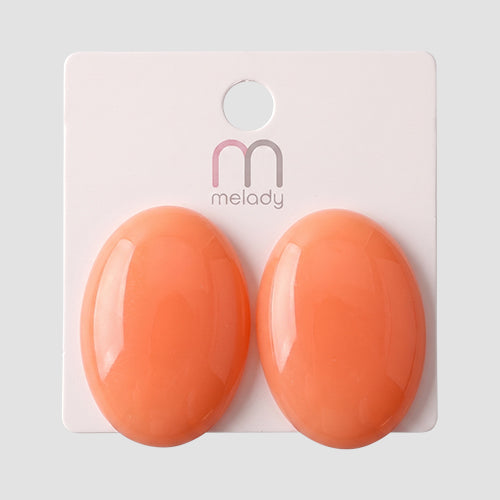 Acrylic Oval Earring in Pink