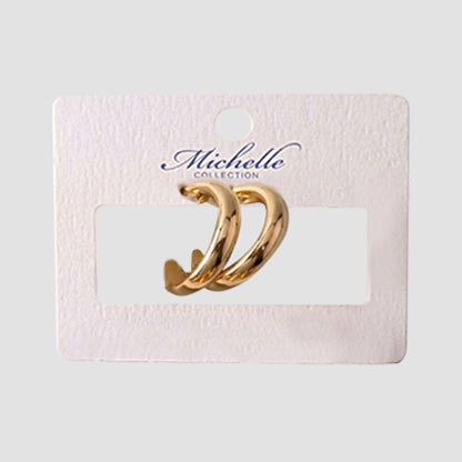 Wire Twist Hoop Earrings in Gold