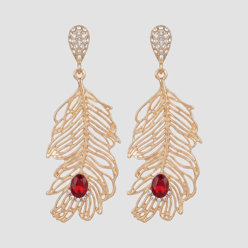Palm Leaf Earrings in Gold
