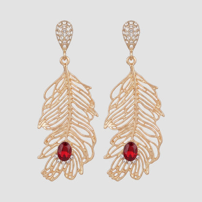 Palm Leaf Earrings in Gold