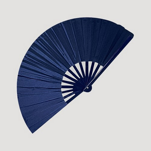 Oversize Line Dancing Clack Fan in Navy Blue