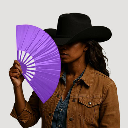 Oversize Line Dancing Clack Fan in Purple