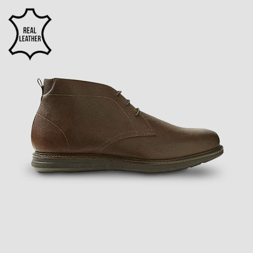Marks & Spencer Genuine Leather Lace-Up Boot in Brown