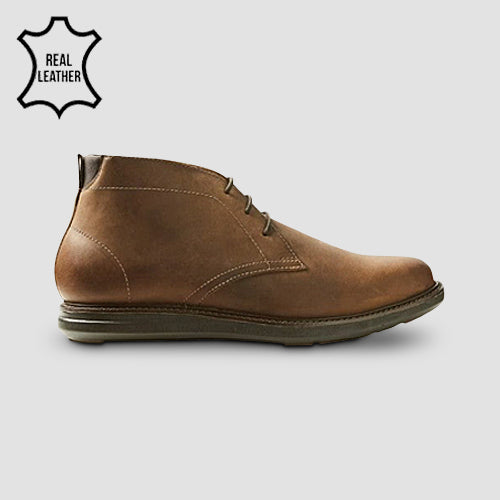 Marks & Spencer Genuine Leather Lace-Up Boot in Brown