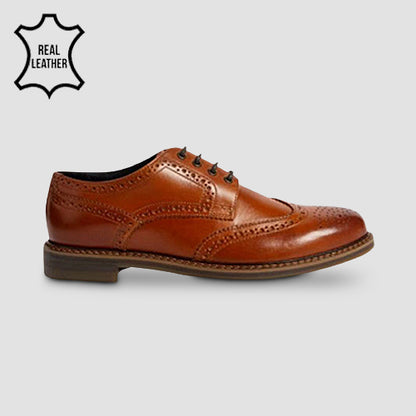 Marks & Spencer Genuine Leather Brogue Dress Shoes in Brown